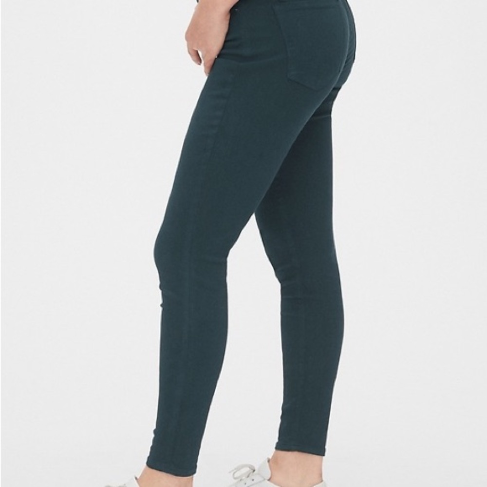 GAP Signature Skinny Ankle Jeans Women’s Size 14 Tall Dark Green 31” Inseam